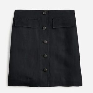 J.CREW | Button Front Linen Blend Mini skirt NWT